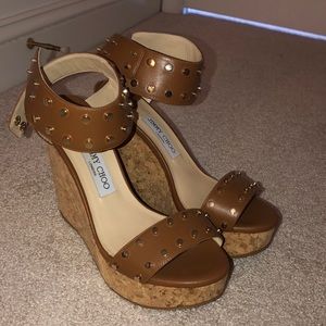 Brand new JIMMY CHOO studded wedges